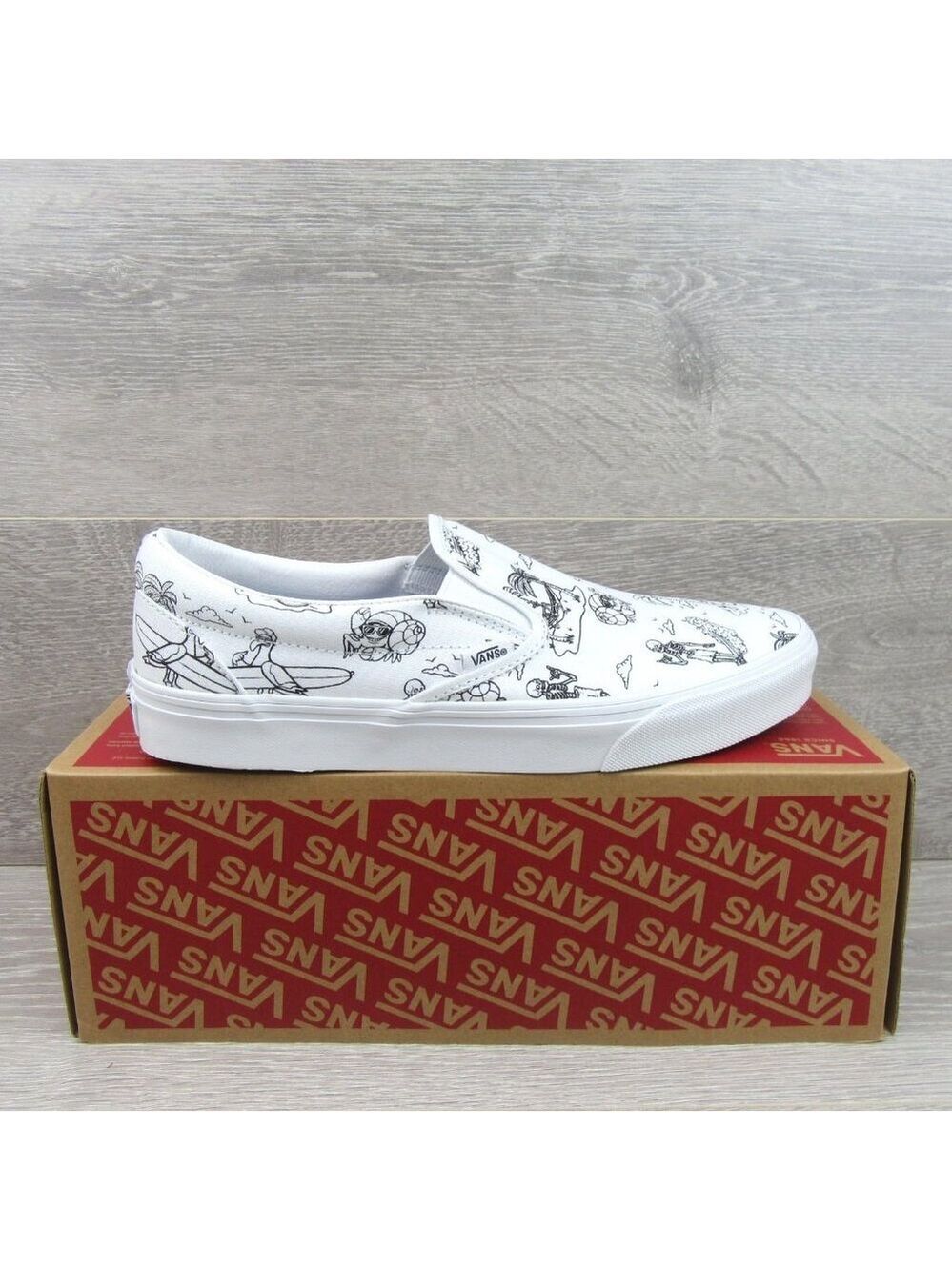 Vans Classic Slip On Low Tide True White Shoes Men's Size 9.5 NEW - Picture 2 of 14